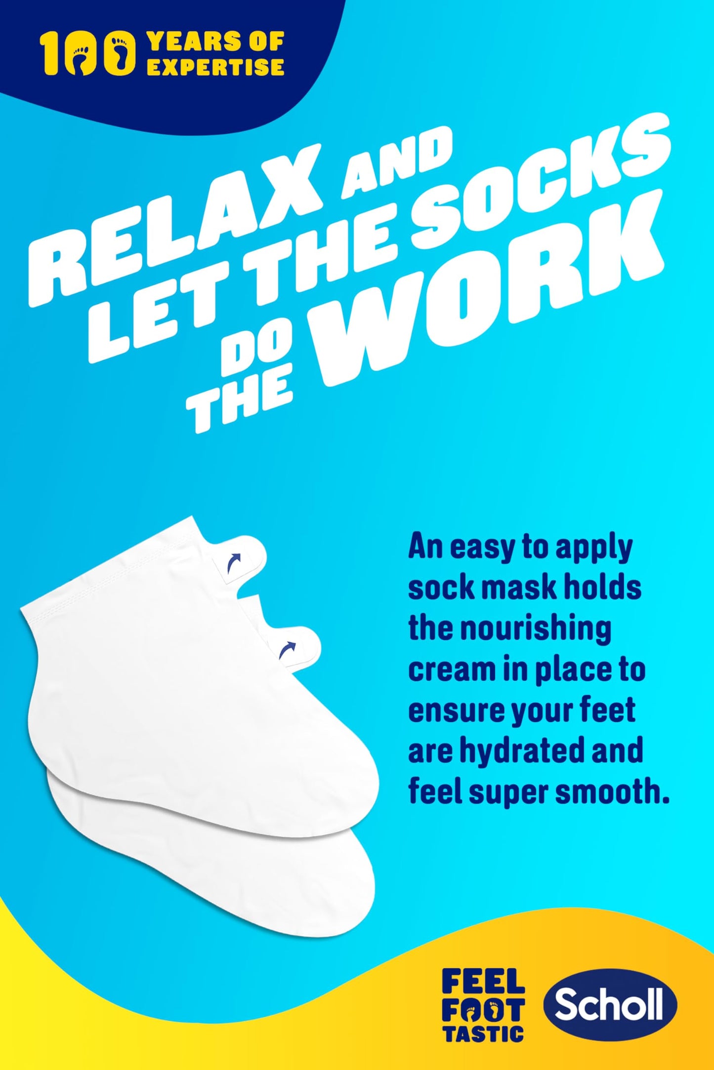 Scholl PediMask for Soft Feet, Deep Moisturising Pedicure Foot Mask with Manuka Honey, Urea and Shea Butter, Clinically Proven for Softer Feet