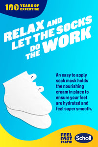 Scholl PediMask for Soft Feet, Deep Moisturising Pedicure Foot Mask with Manuka Honey, Urea and Shea Butter, Clinically Proven for Softer Feet