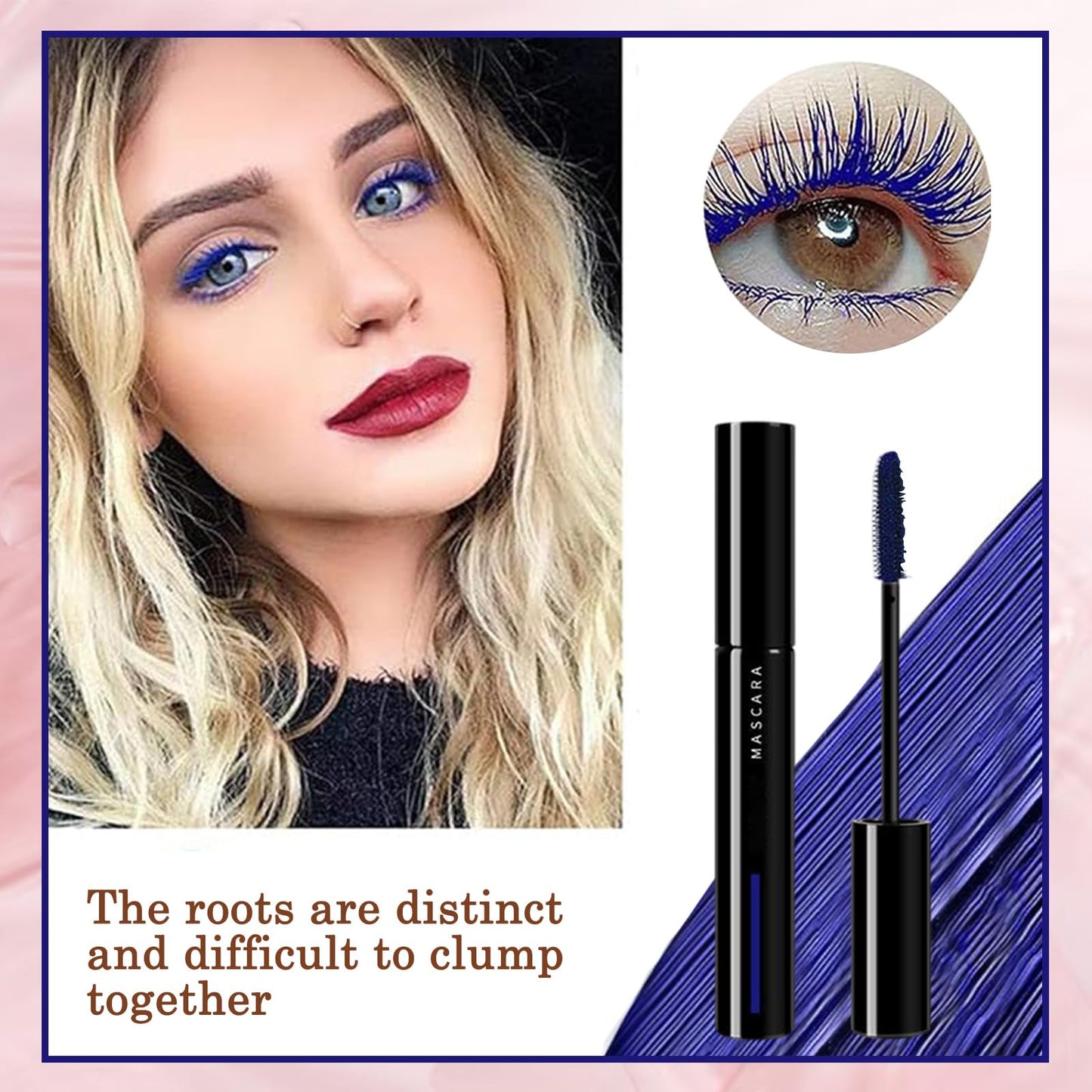 Generic Navy Blue Waterproof Tubing Mascara β Deep Blue Colored Volumizing & Curling Mascara β Long Lasting, Smudge-Proof, Easy to Remove Eye Makeup Highly Pigmented for Bold Lash Looks (blue)