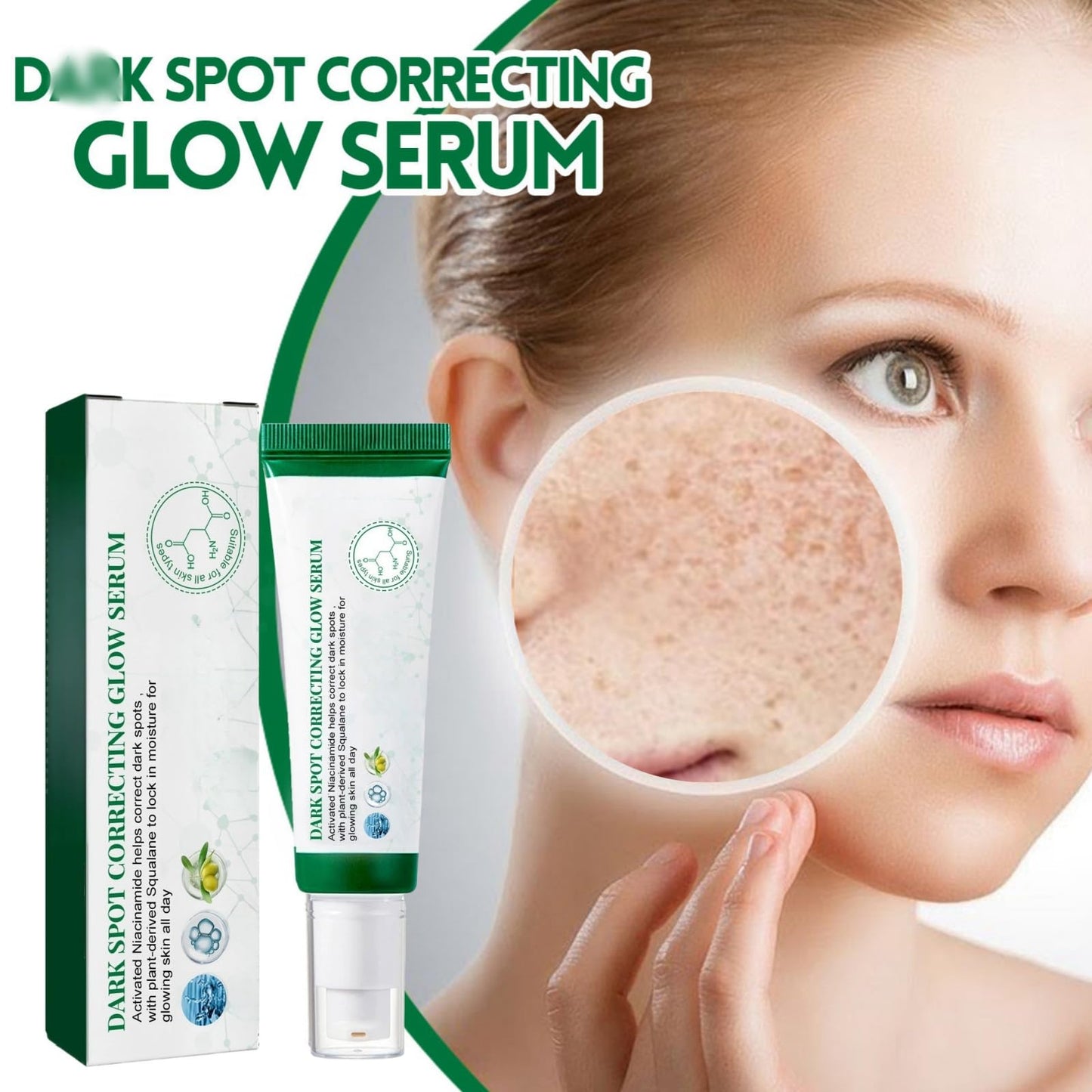 OuXing Spot Correcting Glow Serum,Hydrating & Brightening Serum,Spot Remover for Face,Skin Repairing Face Serum,Spot Treatment,Skin Lightening Cream,Freckle Removal Cre/am,Fa/ce Seru/m for Women,Sp/ot Cre/am