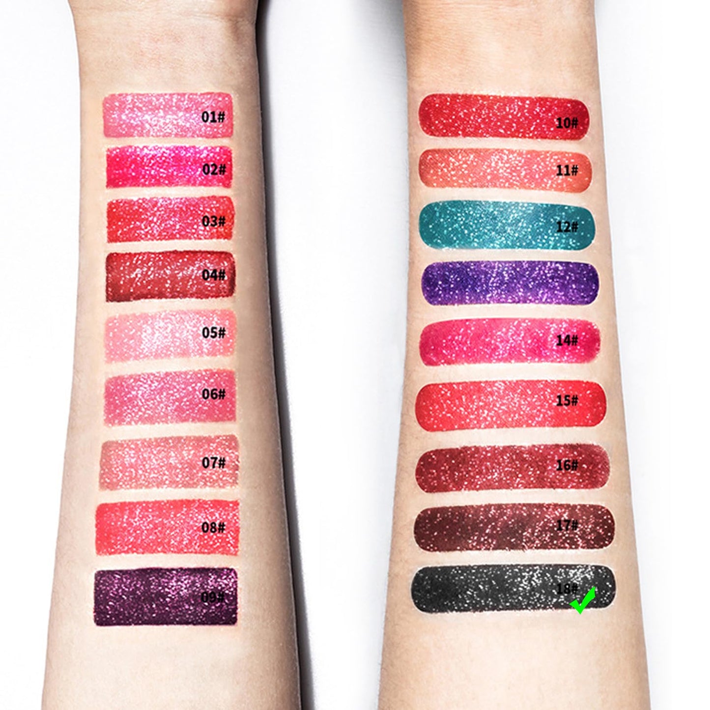 GEEWHILE Metallic Lip Gloss Glitter Lipstick Black Metallic Lipsticks Diamond Shimmer Matte Liquid Lipstick Waterproof Long Lasting Sparkly Metallic Black Lip Gloss Matte Metallic Lip Gloss for Women Girls