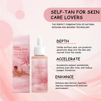 Guegine Self Tanning Drops 2 PCS Tanning Drops Enhances Natural Skin Tone Suitable for All Skin Types Naturally Promotes Melanin Production and Enhances Natural Skin Tone Not Drinkable