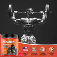 Creatine Gummies 5000mg Creatine Monohydrate with 1000mg BCAAs per Serving for Men & Women, Vegan & Sugar-Free, Easy Pre/Post Workout Gym Support for Performance and Muscle Power (2 Month Supply)