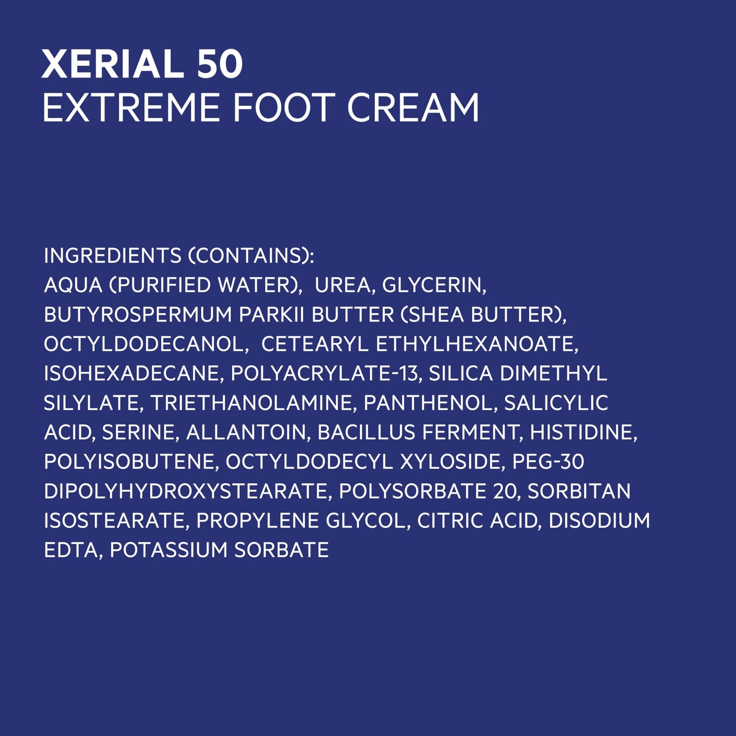 SVR XERIAL 50 Extreme - Urea Foot Cream for Cracked Heels and Severely Dry Skin Prone to Corns and Calluses, Eliminates Dead Cells + Roughness, 24hr Hydration, 50ml