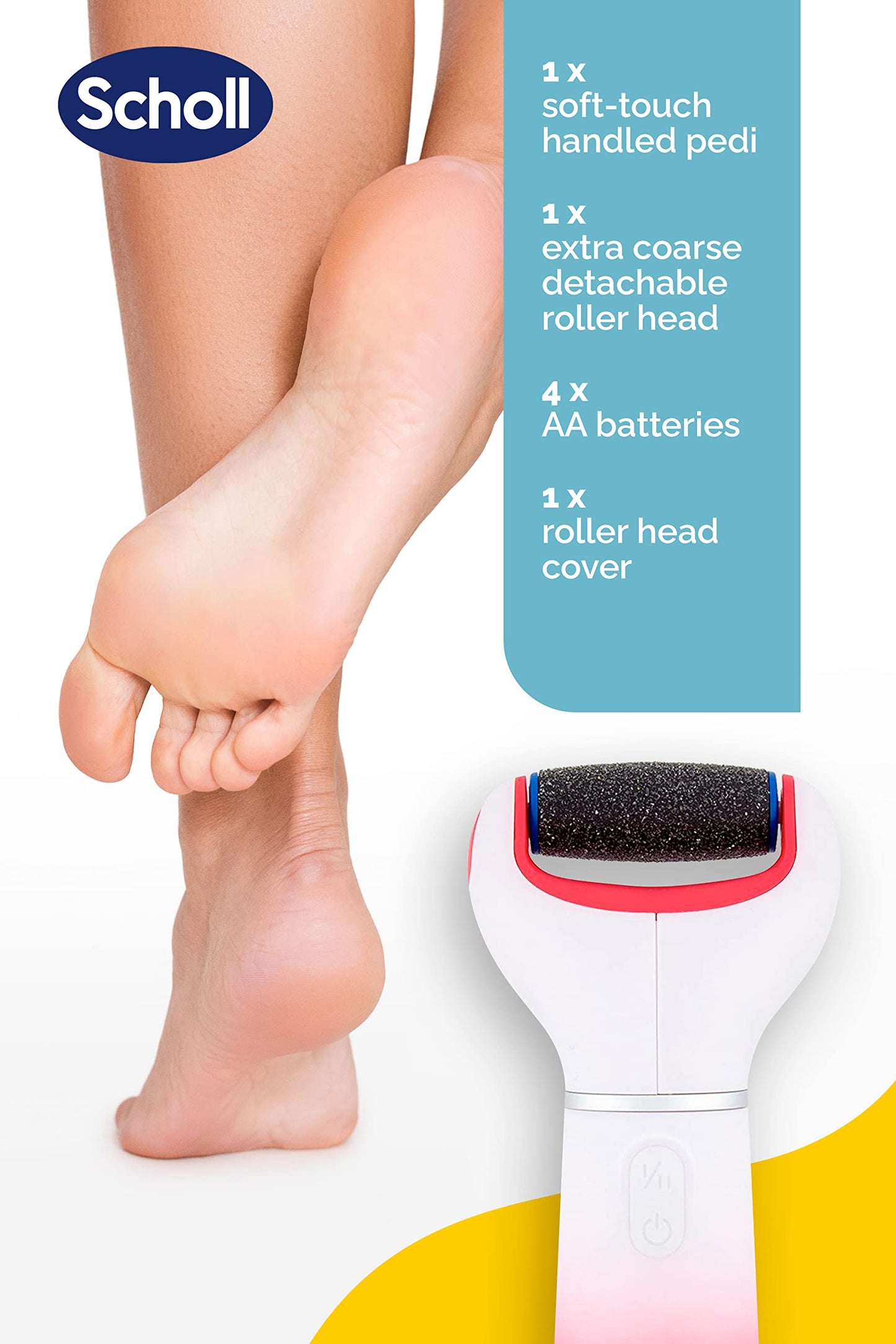 Scholl Velvet Smooth Electronic Foot File, Pink