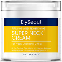 Neck Cream for Firming Tightening & Wrinkle: Korean Made Crepey & Sagging Skin Toning, Anti-Aging Cream for Décolleté, Chest - Acetyl Hexapeptide-8, Collagen Water, Peptides, Skin Derma Rejuven