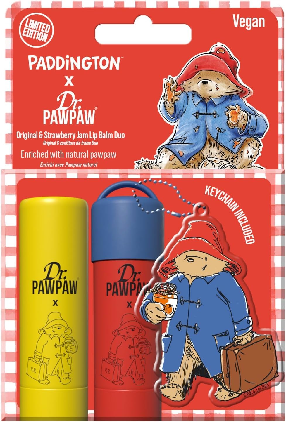 Dr. PAWPAW ORIGINAL BALM Dr.PAWPAW x Paddington Lip Balm Duo with Keyring 2 x 4g