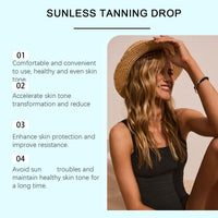 OuXing Sunless Tanning Drops,60ml Nourishing Tan Enhancer Dro-ps,Ta-n-ning Dr-ops,Self Tanning Dr-ops,Body T-a-n Dro-p,T-an without UV Damage,Ta-n Accelerator for Sun,Ta-nning Drops Face