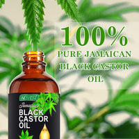 Jamaican Black Castor Oil,120ML Massage Oil for Aromatherapy, 100% Pure Natural Cold Pressed Organic Castor Oil, Stimulate Growth for Hair, Eyelashes,Eyebrows, Skin Moisturizer & Hair Oil and Body Oil