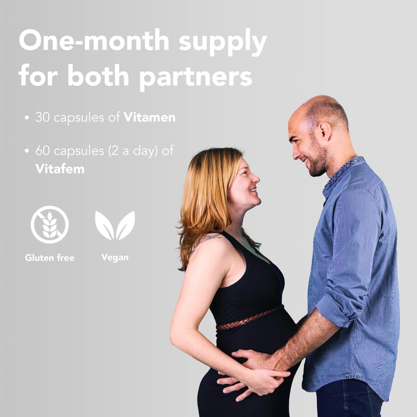 Zita West Couple Fertility Bundle: Vitafem for Females and Vitamen for Men, Pre-Pregnancy Fertility Multivitamin Support | Vitafem 60 caps and Vitamen 30 Caps (1 Month Supply)