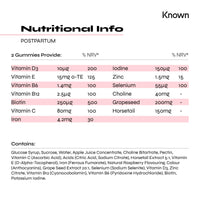 Postpartum Support Gummies by Known Nutrition | Natural Support After Pregnancy | Delicious Natural Mixed Berry Flavour | 60 Two-a-Day Vegan Vitamin Gummies (One Month’s Supply)