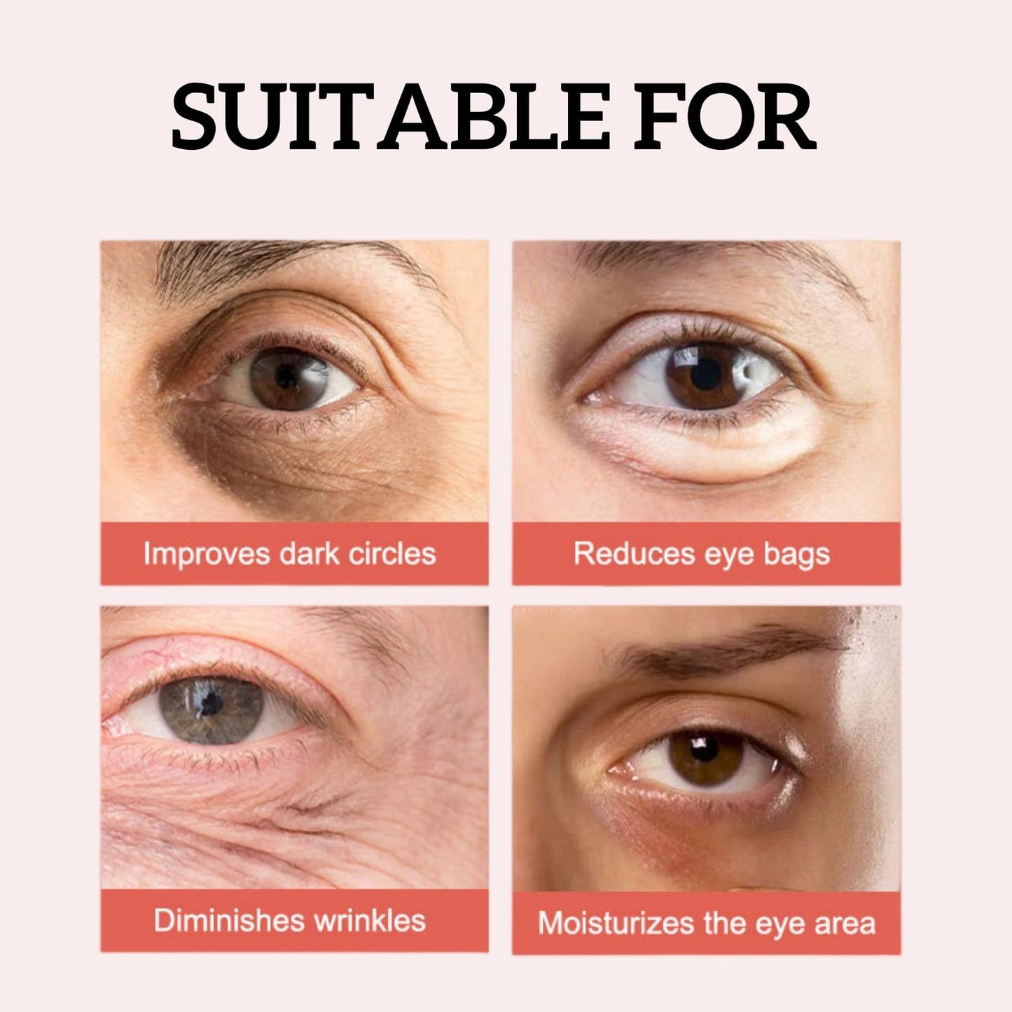 Oumun Eye Serum: Ginseng + Retinal,Eye Cream Anti Wrinkle,Under Eye Serum,Korean Eye Cream for Dark Circles and Puffy Eyes,AntiAging Under Ey-e Crea-m,Firming Ey-e Cr-eam,Ey-e Bag Remover Firming&Tightening