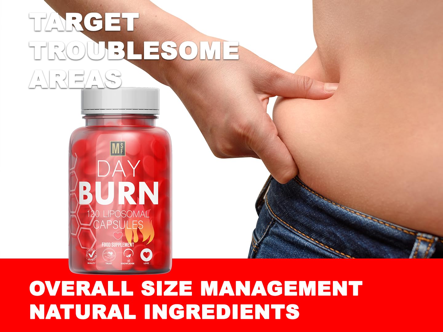 MetaSuperfoods Day Burn 120 Liposomal Capsules for Women and Men 60 Days Supply | Vegan | High Strength, Size Management | 50% More Capsules Than Other Brands