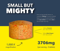 Turmeric Tablets 3200mg with Black Pepper | 180 High Strength Curcumin Supplements | Turmeric and Black Pepper Tablets (Not Turmeric Capsules or Powder) | Vegan and Gluten Free | UK Made
