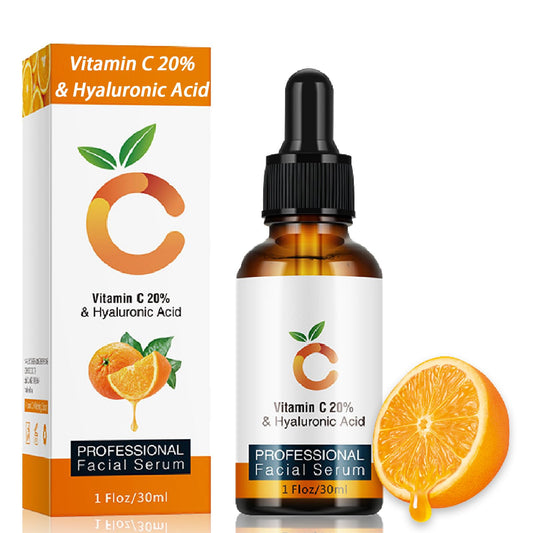 YUYUE-YY Vitamin C Serum, Face Serum for Women With 20% Vitamin C, Shinning & Antioxidant Serum, Powerful Antioxidant Protection, Brighter & Smoother Skin, includes Hyaluronic Acid for Women and Men