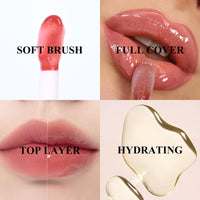 KYDA Hydrating Lip Glow Oil, Moisturizing Transparent Plumping Lip Gloss, Lip Oil Tinted for Lip Care and Dry Lips(#007)