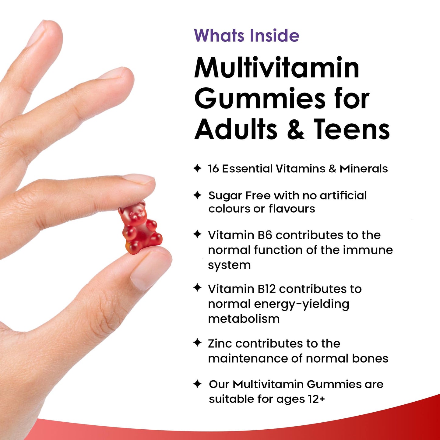 Chewable Vegan Multivitamin Gummies - Non Sugar Coated, Gluten Free, Non-GMO Multivitamins for Men and Woman - Fortified with Vitamins C A D E B Biotin, Folate, & Zinc