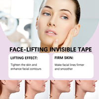 NatrLuxe 40 Pcs Invisible Face Lift Tape - Instant Makeup Tool & Waterproof For Wrinkles, Anti-Wrinkle Patches For An Instant Face Lift Tapes For Lifting Sagging Skin