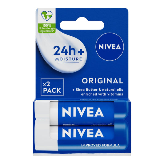 Nivea Original Lip Balm duo pack x 2, 4.8 g
