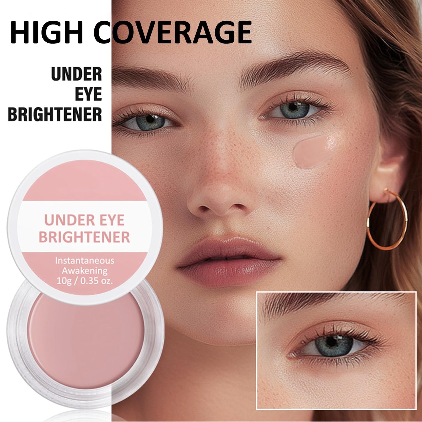 ChicNana Under Eye Brightener Concealer, Colour Corrector, Eye Concealer for Dark Circles, Eye Colour Corrector Instant-Anti Aging Eraser Korean Makeup