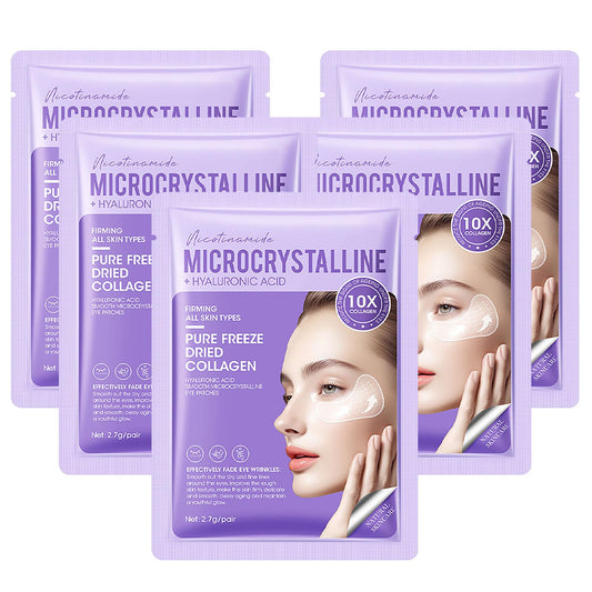 OKAQEE Microcrystalline Eye Mask with Hyaluronic Acid - 5PCS Anti Wrinkle Eye Mask