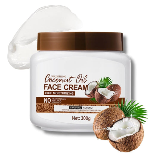 Coconut Oil Face Cream for Dry Skin – Anti Aging Face Cream and Skin Moisturiser – Day & Night Cream for Women Anti Aging – Deep Hydration Face Moisturiser for Soft, Youthful Skin - 300g