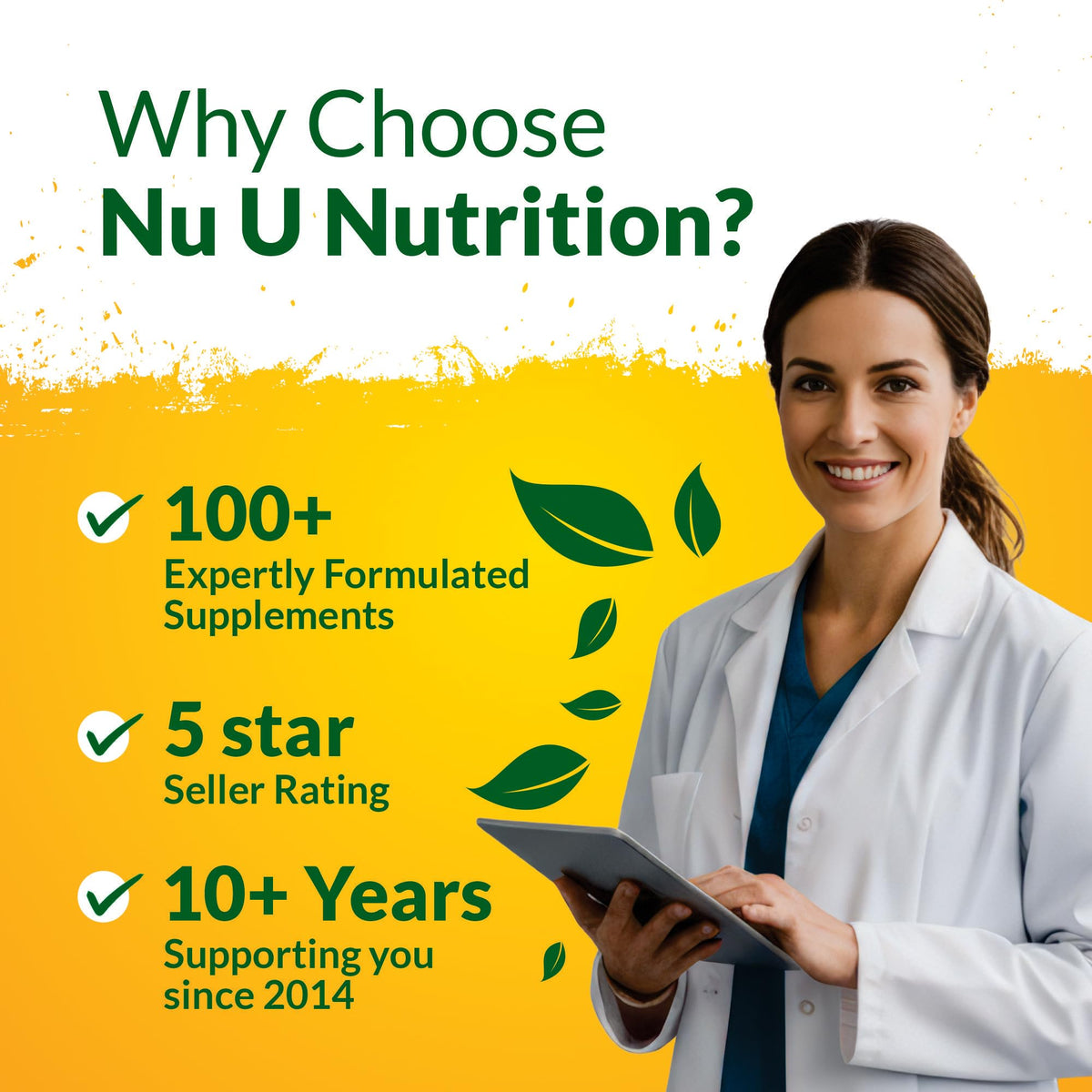 Nu U Nutrition - Vitamin D 4000IU - 365 Softgel Capsules not Tablets - 1 Year Supply - Quadruple Strength - Easy to Swallow - Cholecalciferol Form Vitamin D3 Supplement - Made in the UK