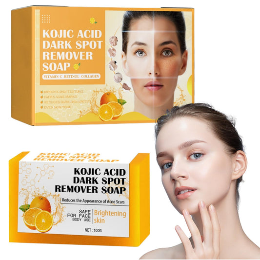 Kojic Acid Soap, Kojic Soap Bar Skin Lightening Soap Bath Soap, Fades Age Spots, Freckles, Revitalize and Moisturizing Cleansing Soap for Dark Spots, Uneven Skin Tone