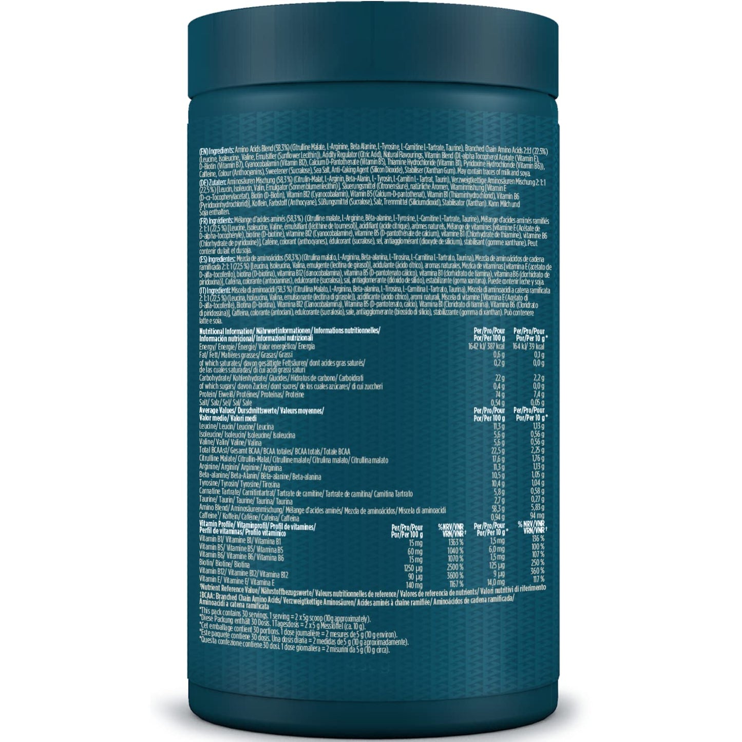 Kinetica PreFuel, Pre Workout, 5.9g Amino Acids & 2.3g BCAA's per Serving, 30 Servings, Berry, 300g