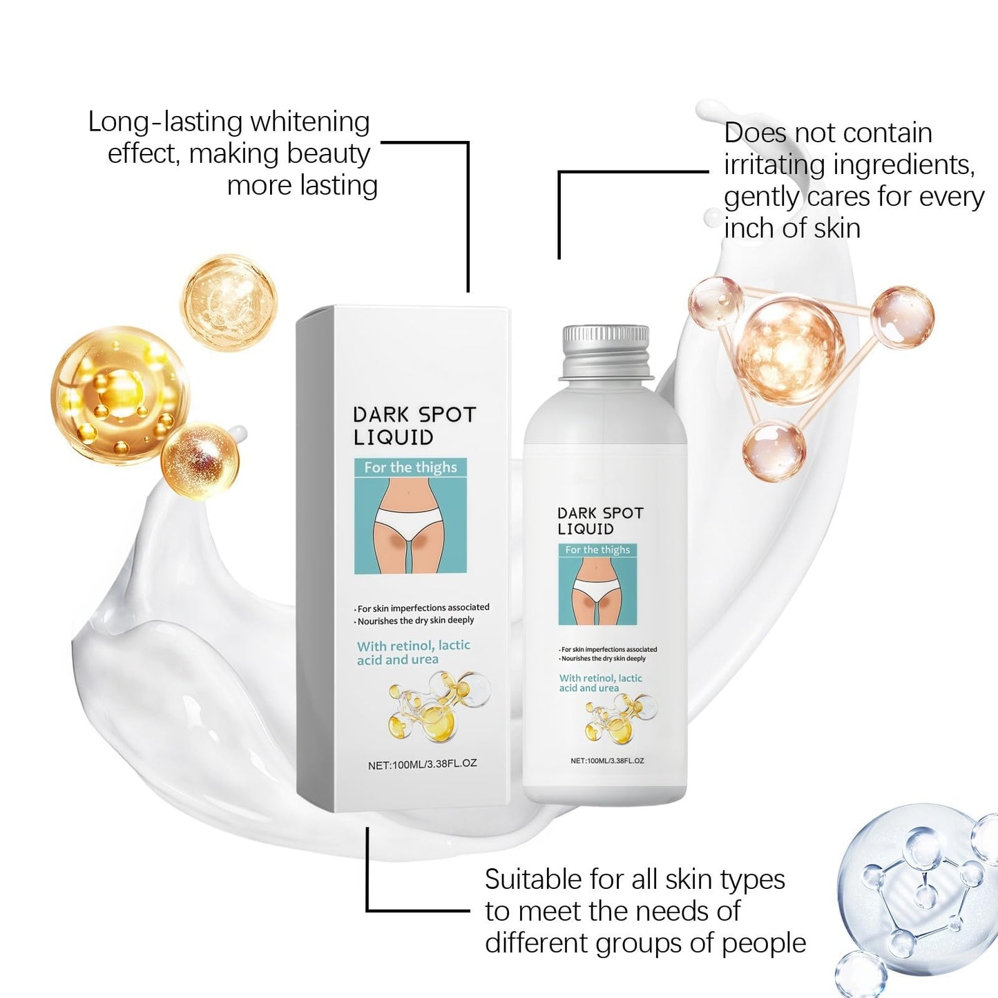 100ml Skin Bleaching Cream,Skin Lightening Cream for Underarm,Intimate Area Dark Spot Corrector Lightening Cream for Body,Underarm Whitening Products,Body Lotion for Women for Private Part,Easy to Use