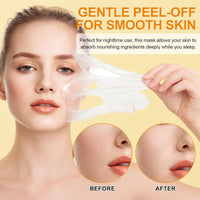 Koj-Ic Acid Turmeric Collagen Night Wrapping Mask,Turmeric And Koj-Ic Acid Face Mask,Turm-Eric Face Ma-Sk,Overnight Brightening Fa-Ce Ma-Sk,Nourishes Dull Uneven Skin&Improved Elasticity,Deep Hydrat