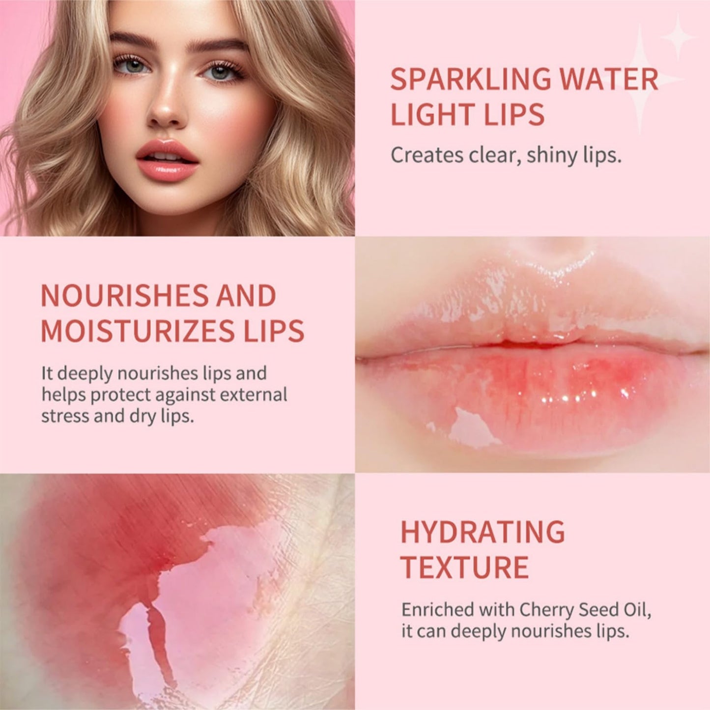 Siyinzu 3PCS Duck Plumping Lip Gloss,Plump Lip Gloss,Plumping Lip Oil,Lip Plumping Lip Gloss,Long Lasting Lip Plumper,Non-Sticky Lip Plumper Gloss,Moisturizing Lip Plumping Gloss,Lip Gloss Sets for Women,B