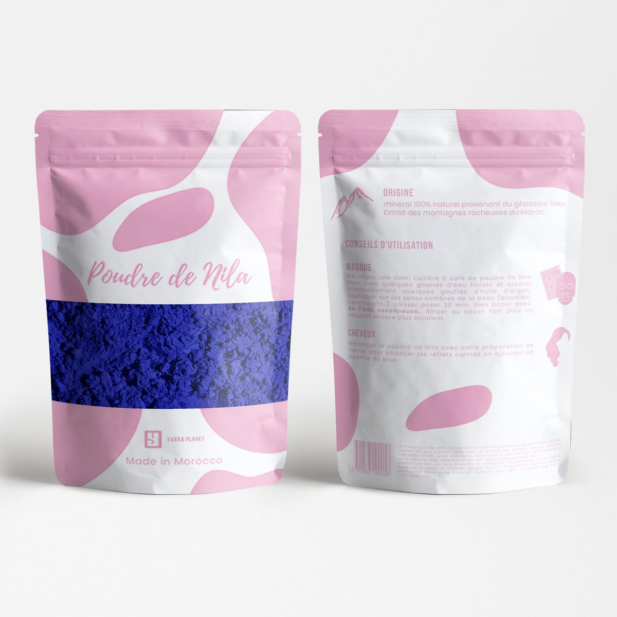 Yarra Planet Blue Brightening Nila Powder | 100% Natural Indigo Pigment | Blue Nila Powder for Dark Areas Skin | Indigo Hair & Face Mask