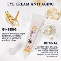 Retinol Eye Cream - Eye Cream for Puffiness And Bags Under Eyes, Anti-Aging Hydration for Wrinkles, Tightens Eye Contour with Ginseng & Retinal, Under Eye Brightener for Dark Circles