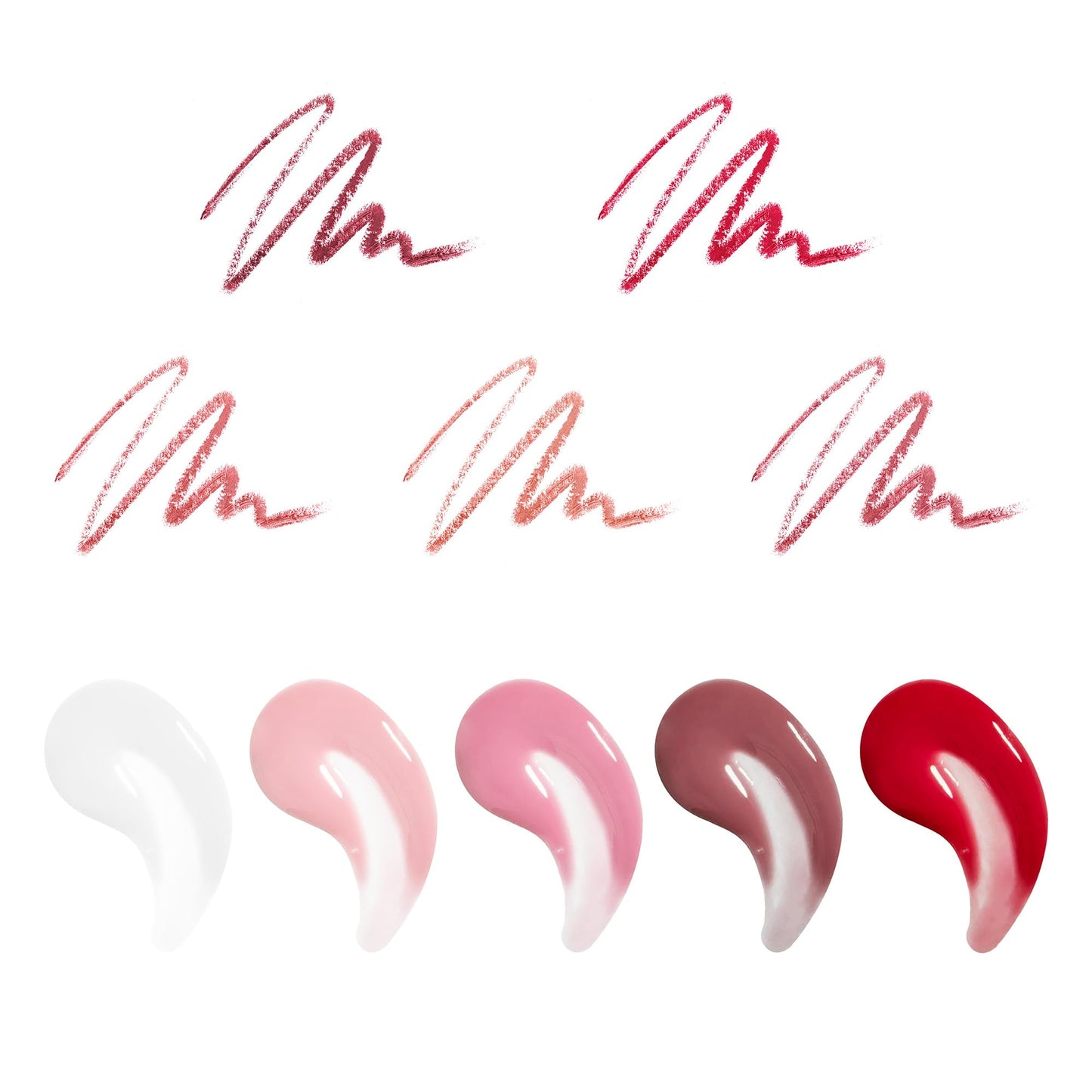Holler & Glow Holler and Glow Get Set Gloss Lip Liner and Lip Gloss 10-Piece Gift Set, Includes Lip Liners and Colour Matched Lip Glosses