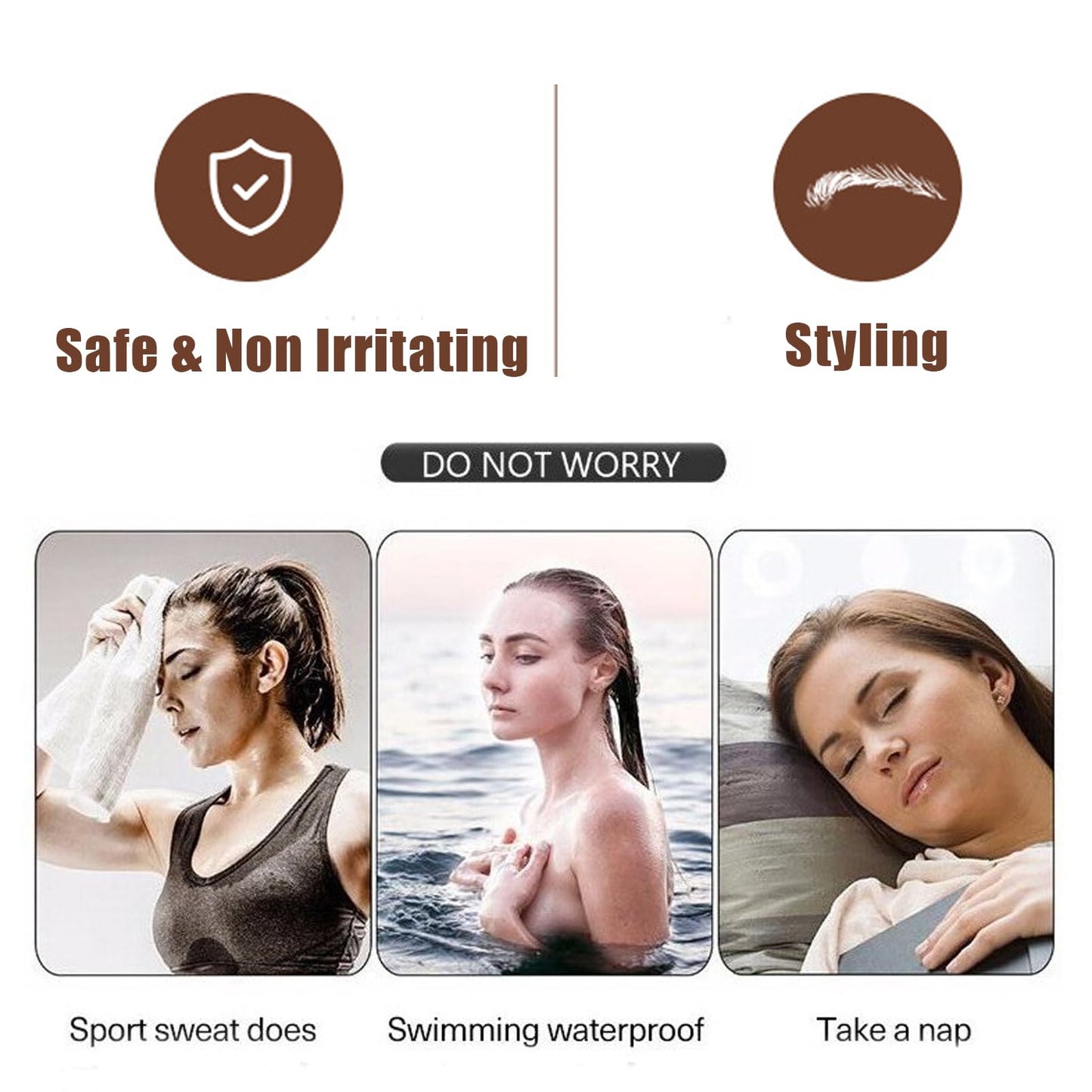 DMQ Eyebrow Tint Kit, Black Eyebrow and Eyelash Tint, Eye Brow Dye, Instant Color-Last 8 Week, Full Brows, Mild Formula, Waterproof, Sensitive Skin Friendly, EYEBROW_COLOR, 14 millilitre