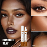 Maggidea Liquid Contour Stay, Long Wear Bronzer Cream Contour Makeup, Lightweight Bronzer Contour Stick with Sponge Tip, Long-Lasting Formula Flawless Definition Makeup, Blendable, Vegan & Cruelty-free