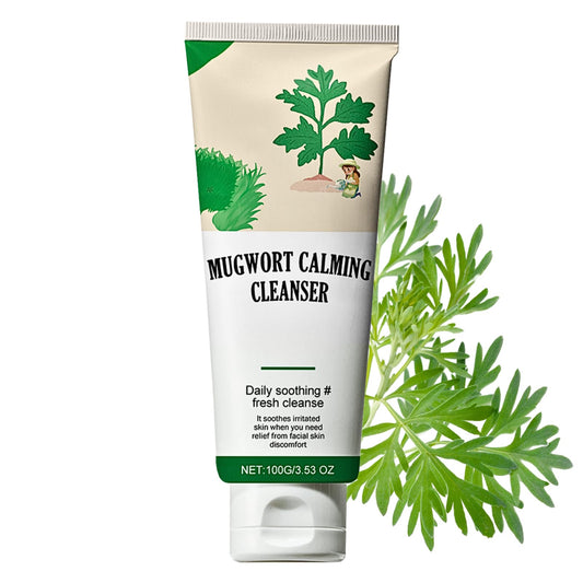Shefave Mugwort Calming Face Cleanser, Mugwort Face Wash Women & Men, Calming Facial Cleanser, Hydrating Cleanser, Mugwort Cleanser for Sensitive Skin, Gentle Cleanser, Daily Soothing, Moisturizing