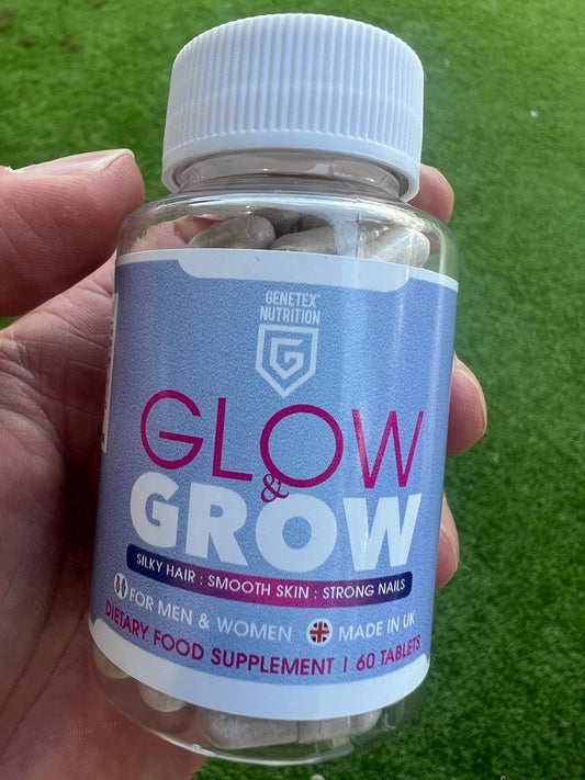 MoovWell Glow & Grow Vitamin C Supplement for Men & Women Hair, Skin & Nails | Vegan & Allergen-Free | Natural Skin & Hair Support | Made in UK | Daily Beauty Nutrition | 60 Capsules