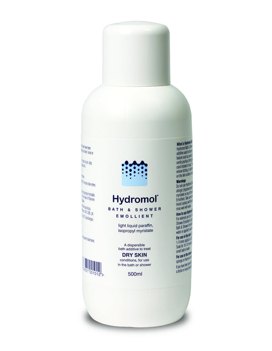 Hydromol Bath and Shower Emollient 500 ml, for the Management of Eczema, Dermatitis, Psoriasis and Other Dry Skin Conditions