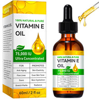 AuraBeen Vitamin E Oil with Jojoba for Face, Skin, Hair, Cuticle & Scars - Cold Pressed, Gentle Moisturizing & Repair Solution, Fast Absorbing, Firming Skin, Fill Fine Lines(2 Fl Oz)