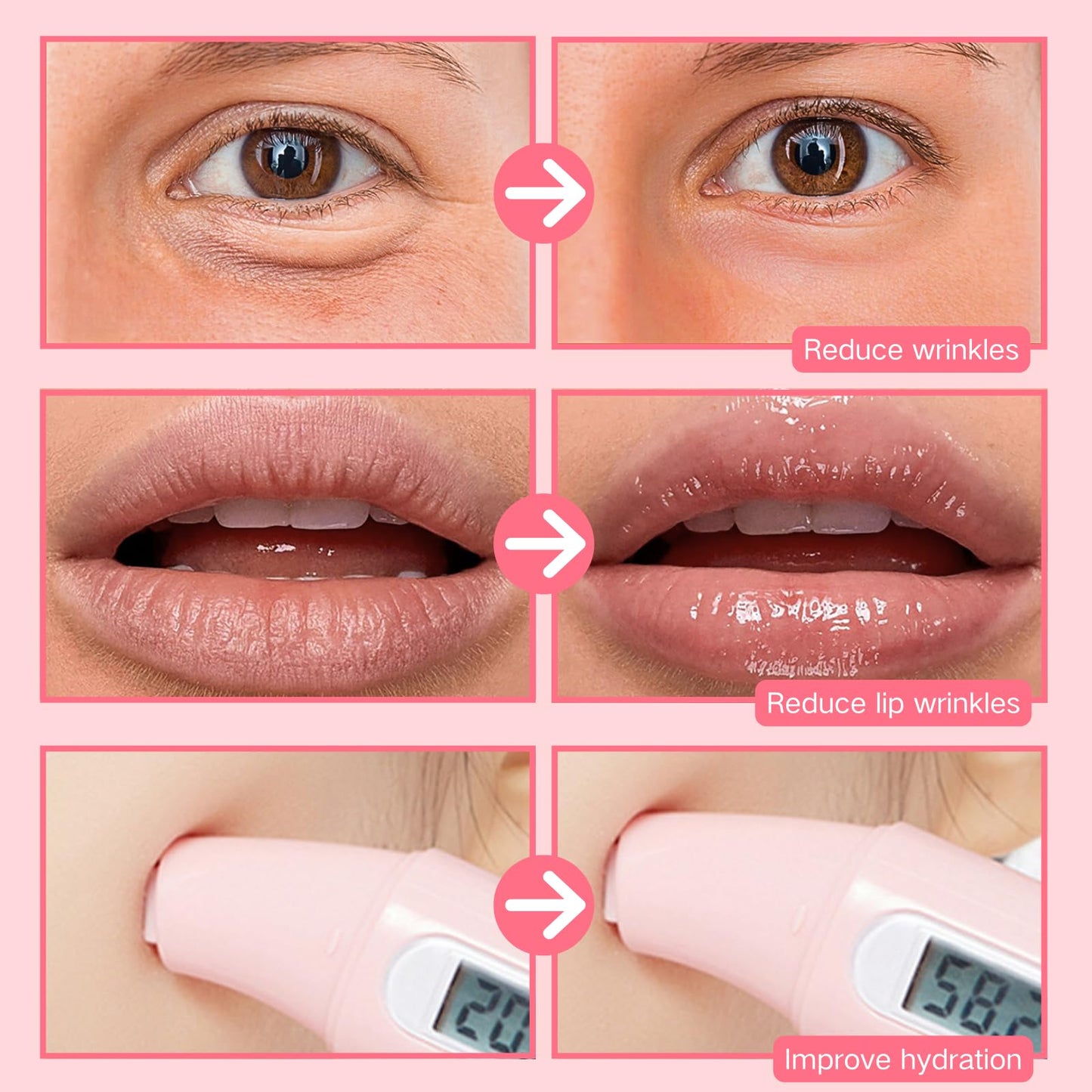 Trendyfave Hydrating Wrinkle Multi Balm Stick - Anti-Aging Multi Eye Balm Stick, Hydrating Lip Balm, Wrinkle Balm Multi Balm For Diminishing Face Lip & Eye Wrinkles - Moisture Stick For Daily Skin Care