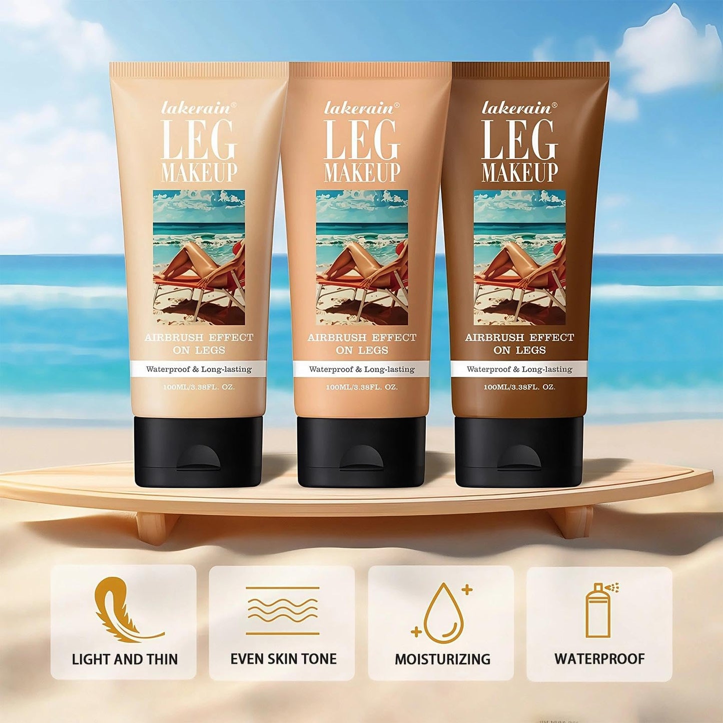 Coloroom Body Makeup – Leg Makeup Full Coverage Waterproof No Transfer, Body Concealer for Mature Skin, Smooth Tone Long Lasting