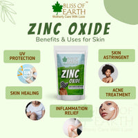 BLISS OF EARTH Bliss of Earth 113gm Zinc Oxide Powder Non Nano & Uncoated for Cosmetic & DIY Products Sunscream, Soap, Lotion