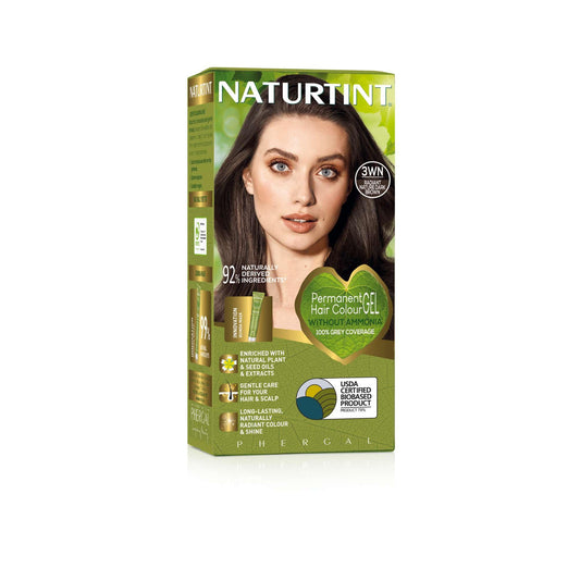 NATURTINT Naturtint Permanent Hair Colour Gel 3WN Radiant Nature Dark Brown, Plant Enriched, Ammonia Free, Long Lasting Grey Coverage and Radiant Colour, Nourishment and Protection