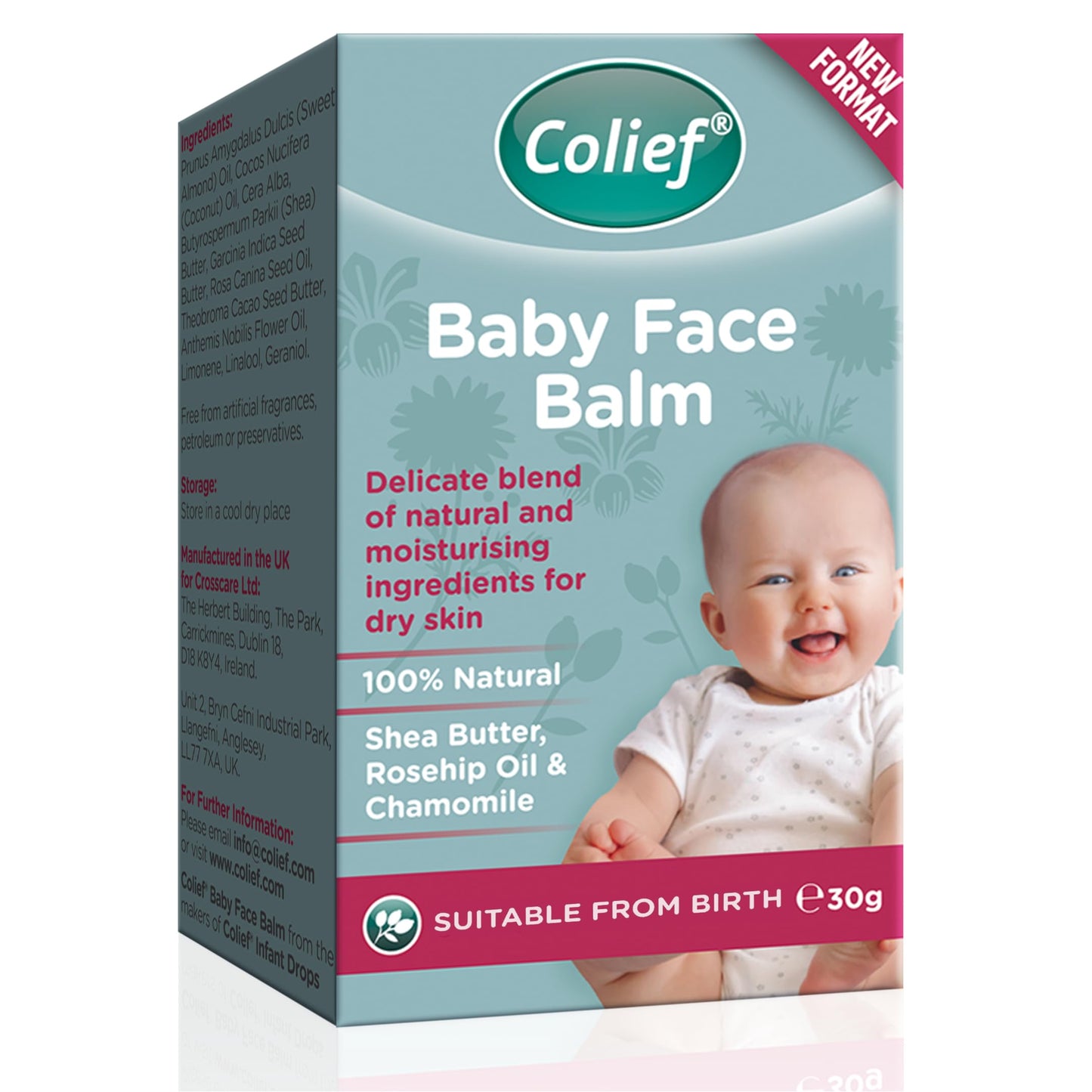 Colief Baby Face Balm Stick | 100% Natural Shea Butter, Rosehip Oil, and Chamomile Coconut Oil | Gently Moisturise Baby's Dry & Sensitive Skin | for Babies from Birth