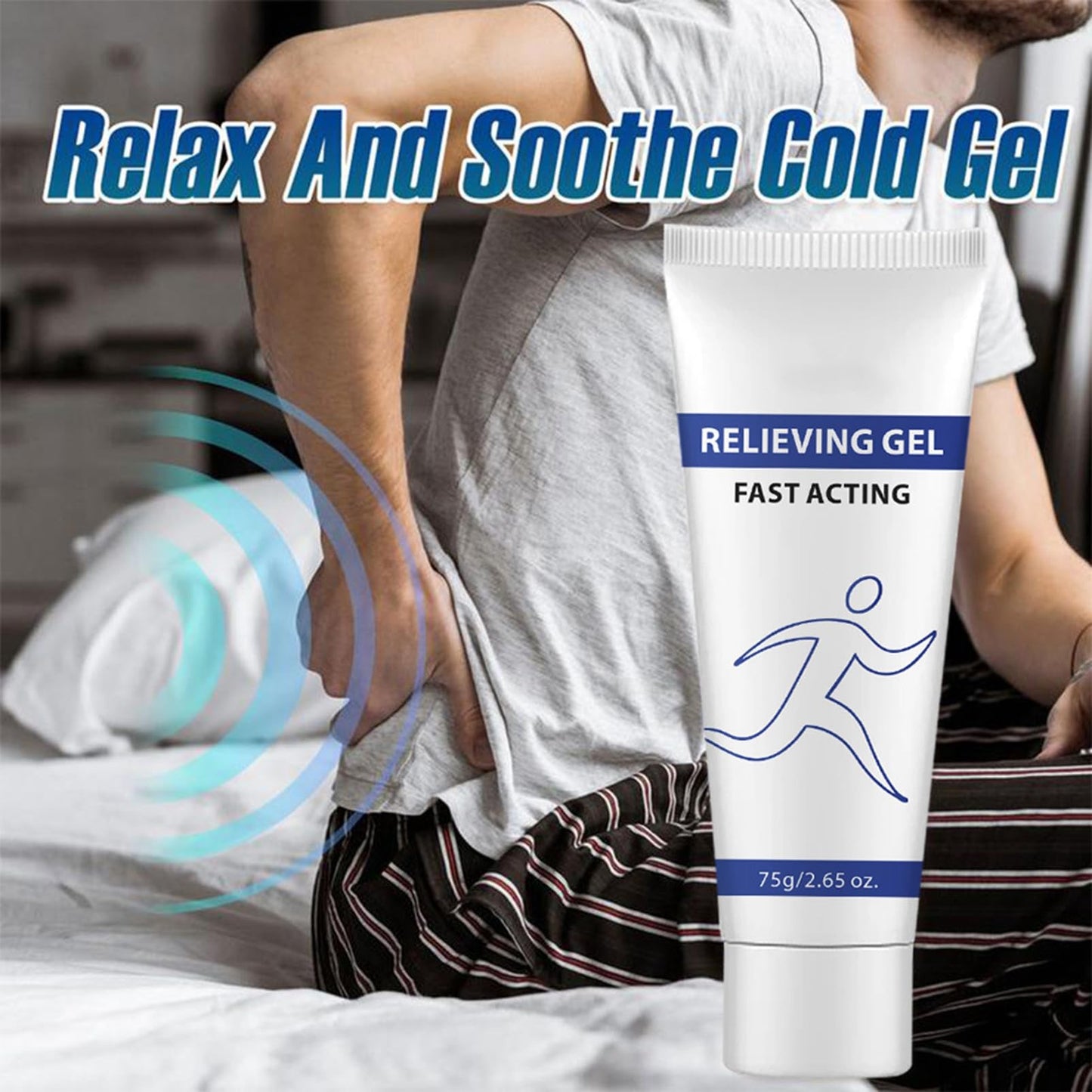 DMQ Soothing Cooling Gel - Relieving Body Gel, Fast Acting Soothing Solution, Instant Cooling Clear Relieving Cream, Body Care Lotions for Waist Leg Knee Shoulder Neck