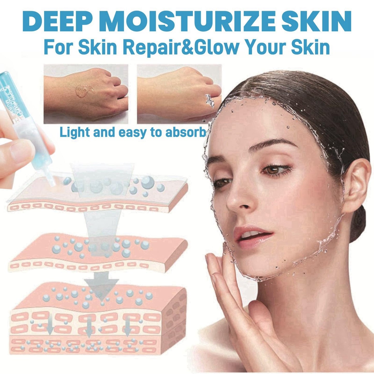 7Pcs Hyaluronic Acid Micr-oneedling Serum,Hyaluronic Acid Concentrated Ampoules,Hyaluronic Acid Serum for Face Micr-oneedling Serum,Hyaluronic Acid Micr-oneedling Serum,Hydrating Face Serum for Women