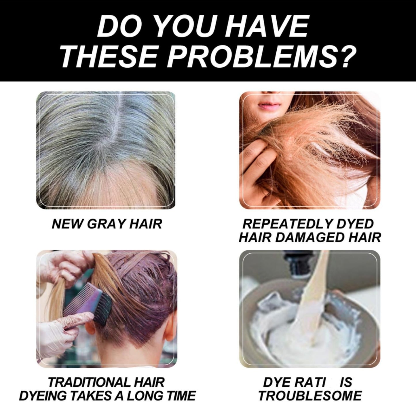 Polar Hair Dye Shampoo,3-In-1 Sham/poo for Color Treated Ha/ir,Instant D/ye Sha/mpoo,H/air Colour Sh/ampoo for Women Grey Ha/ir Coverage,Home Hair Dy/e Pure Plant Extract,Anti Grey Shampoo(Dark Brown)