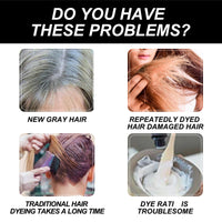 Polar Hair Dye Shampoo,3-In-1 Sham/poo for Color Treated Ha/ir,Instant D/ye Sha/mpoo,H/air Colour Sh/ampoo for Women Grey Ha/ir Coverage,Home Hair Dy/e Pure Plant Extract,Anti Grey Shampoo(Dark Brown)